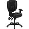Flash Furniture Leather Contemporary Chair, 18-1/4" to 21-1/2", Adjustable Arms, Black LeatherSoft GO-930F-BK-LEA-ARMS-GG - alternate 1